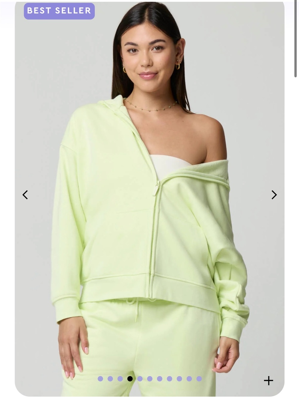 Cost Crush Oversized Zip Hoodie in Citrine size XS